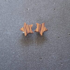 Holzohrstecker Stern